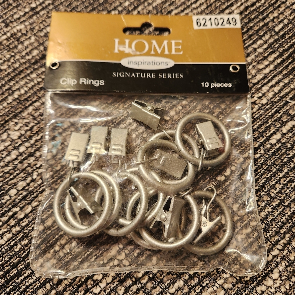 🔥 Curtain Clip Rings Home Inspirations 10 pcs 1 inch silver drapery Clips